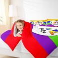 thumbnail image 4 of Manfei Cartoon Love Heart Bedding Comforter Set for Teen, Colorful Rainbow Twin Comforter Sets, Stripes Geometric Bedding Set, Microfiber Bedroom Decor, 2 Pieces, 4 of 8