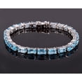thumbnail image 5 of 5x7 mm Octagon Swiss Blue Topaz Tennis Bracelet 925 Sterling Silver Bracelet for Men by Juhi Jewels, 5 of 7