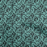oneOone Viscose Chiffon Dark Green Fabric Block Sewing Craft Projects Fabric Prints By Yard 42 Inch Wide-WU
