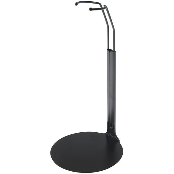 Plymor DSP-5125B Black Adjustable Doll Stand, fits 10, 11, and 12 inch Slim Waist Dolls, Waist is 1.125" - 1.5" wide, 3.25" - 4" around, Pack of 2