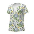 thumbnail image 2 of Naloa Vintage Utensils Print T-Shirts Short Sleeve V Neck Tees for Women Fashion Tops Trendy Lightweight Soft Casual Summer Outfits Clothes, 2 of 5