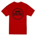 thumbnail image 1 of Nouveau T-shirt Rouge pour Homme avec Graphique Drôle de Papa Moustache, 1 of 1