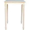 Square Bar Height Solid Wood Top Table with Turned Legs, 30Inch