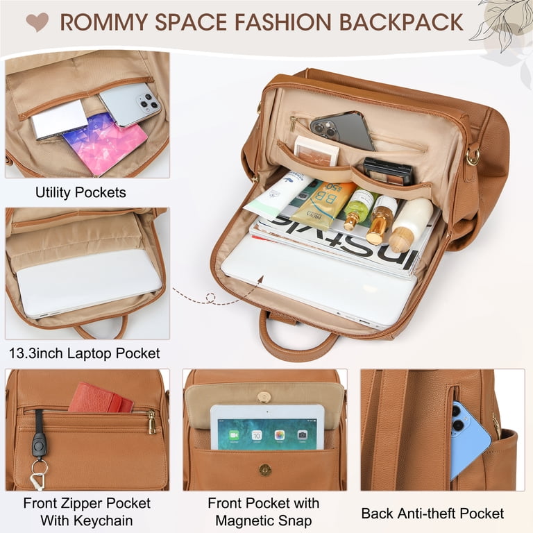 NUBILY Backpack Purse for Women Leather Anti-Theft Mini  display picture 2