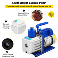 thumbnail image 3 of Vacuum Chamber Kit with Pump, 5 Gallon, 5CFM 1/3 HP Rotary Vane Vacuum Pump for Degassing, Wood Stabilization, HVAC & Air Tool Applications, 3 of 7