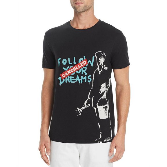 Eleven Paris BLACK Cancelled Dreams Graphic Tee, US 2X-Large