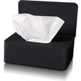 thumbnail image 1 of Tissue Box With Lid, Waterproof Dustproof Wet Wipes Box, Tissue Dispenser For Car Home Office (black), 1 of 5