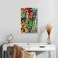 thumbnail image 2 of Elephant Stock African Tribal Dance Wall Art - Vertical Multi Panel Canvas - Living Room Wall Decor - Abstract Multi Panel - Black And Orange Decor By Emmanuel Signorino - 14" x 23", 2 of 4