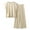 Beige, variant on Brilliant Pants for Women Plus Size Wide Leg Women's Fashion Versatile Round Neck Long Sleeve Loose Pants Set for Women Beige L