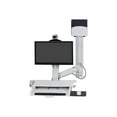 thumbnail image 1 of StyleView Sit-Stand Combo System with Worksurface and Small CPU Holder (white), 1 of 4