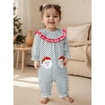 thumbnail image 3 of BemeyourBBs Girls Christmas Romper Santa Embroidery Dotted Long Sleeve Jumpsuits, 3 of 9