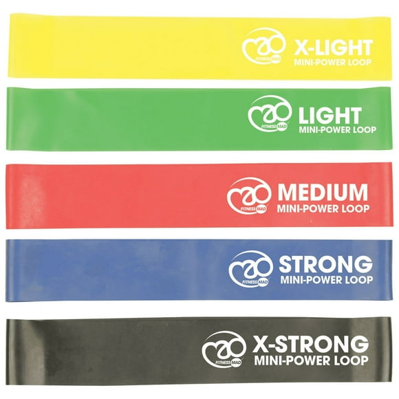 Fitness Mini Power Resistance Band Set (Pack of 5)
