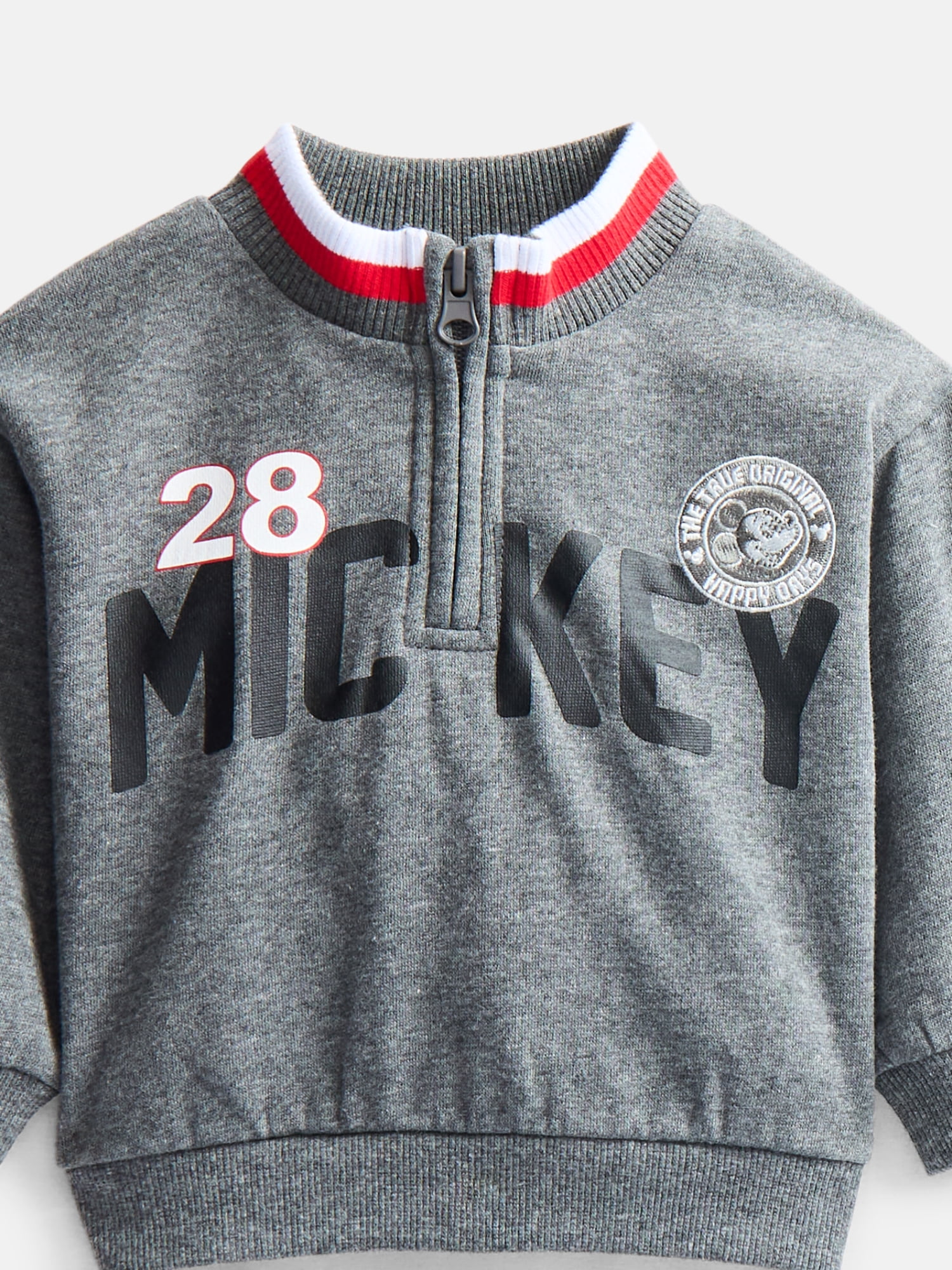 Mickey and Friends Baby Boys Quarter Zip Pullover and Pants Set, 2 Piece, Sizes 0/3M-6/9M