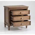 thumbnail image 4 of Magnussen 7004 3-Drawer Solid Wood/Veneer Nightstand - Silver Brown/Satin Nickel, 4 of 4