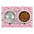 thumbnail image 1 of Love Pet Mat for Food and Water, Abstract Sentimental Composition with Big Little Hearts in Pink Colors Curly Soft, Non-Slip Rubber Mat for Dogs and Cats, 18" X 12", by Ambesonne, 1 of 2