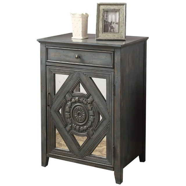 ACME Table d'Appoint Vinita en Gris-Bleu Antique