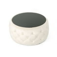 thumbnail image 2 of Noble House Merna Indoor Glam Velvet Coffee Table, Beige, 2 of 12