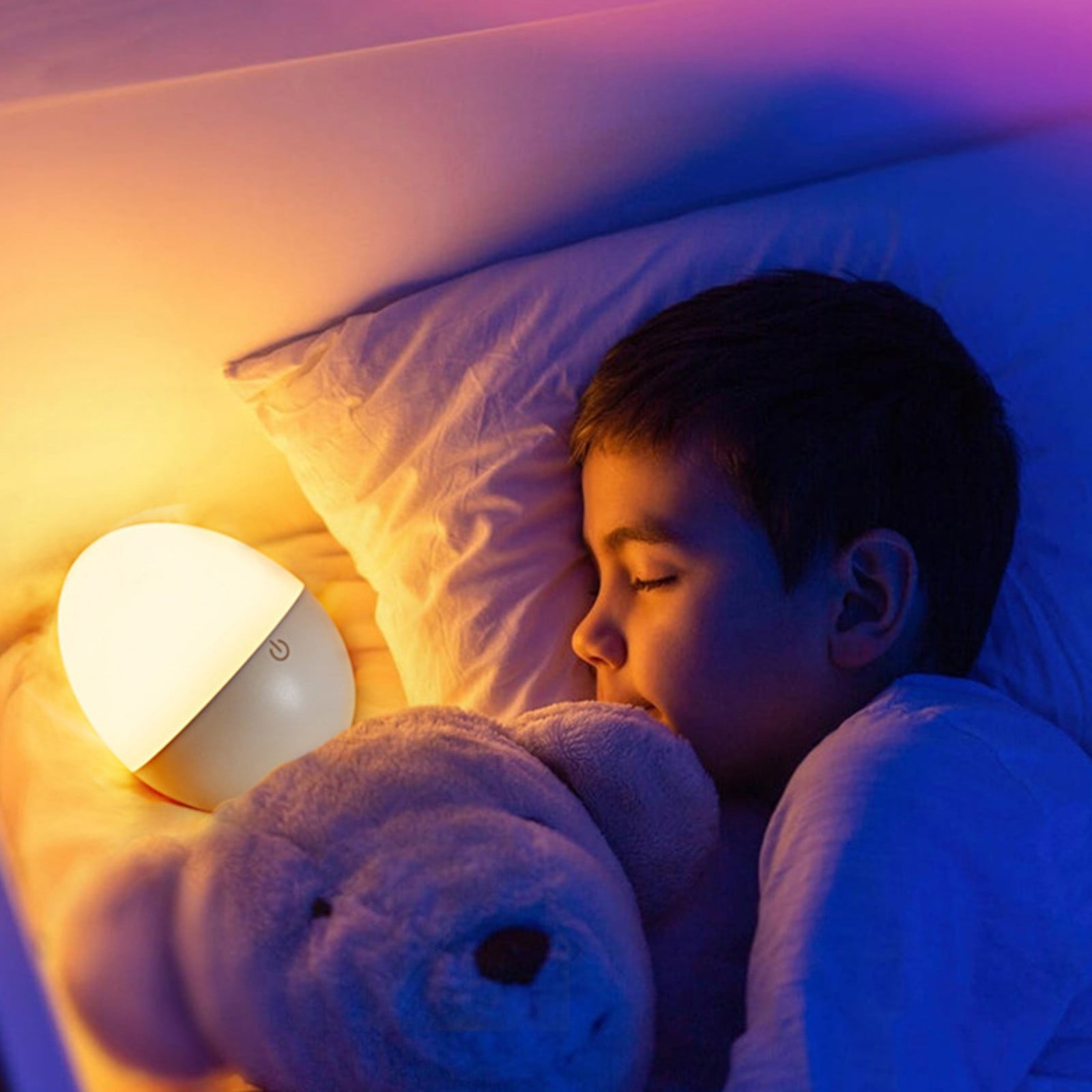 Rechargeable Sleep Aid Machine with White Noise Nature Sounds and Color Changing Night Light, Remote Controlled Egg-Shaped Sound Machine for Babies Toddlers Elderly and Insomnia Relief