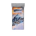thumbnail image 2 of Winter Bedding Set with Sheet & Covers, Majestic Winter Seasonal Scenery over High Mountain Peaks with Dusk Color Sky, Printed Bedroom Decor 2 Shams, 4 Sizes, Orange White, by Ambesonne, 2 of 3
