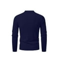 thumbnail image 3 of QHRMKOG Sweaters for Men Relaxed Fit Full Length Sleeve V Neck Knit Cardigan Sweater Comfort Button Up Cardigans Fashion Clothing Blue 3XL, 3 of 4