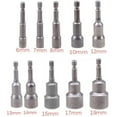 Blasgw 10 Piece Metric 1/4 Shank Nut Driver Socket Adapter Hex