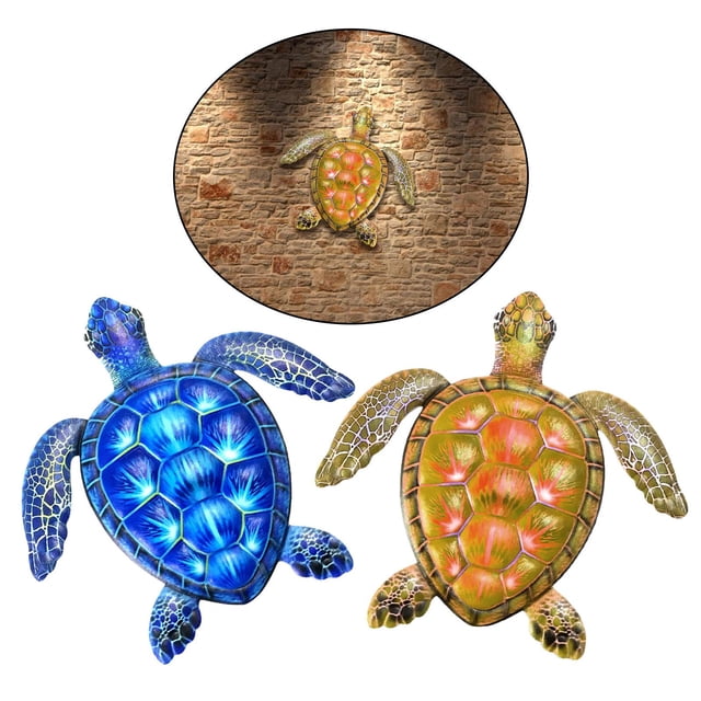 Decoración de pared perfecl Tortuga de hierro forjado Colgante de tortuga Escultura
