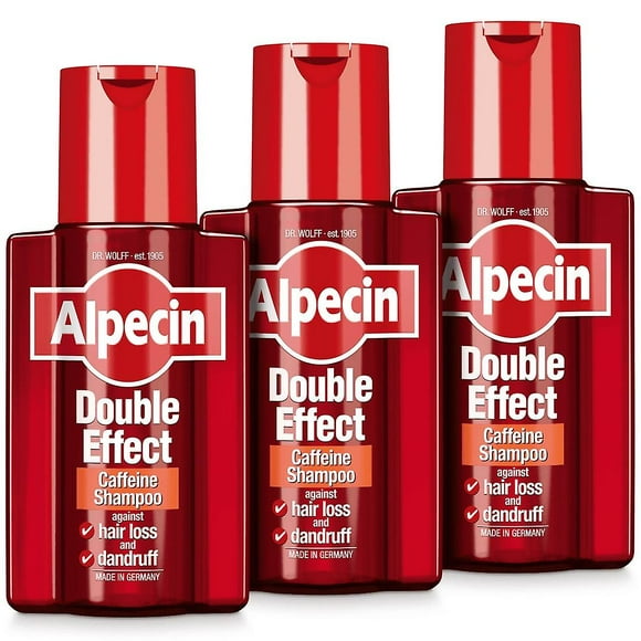 3 x Alpecin Anti Hair-Loss Shampoo Double Effect Caffeine Dandruff Remover 200ml
