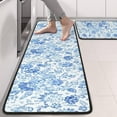 thumbnail image 2 of Kitchen Rugs Sets Of 2,Pioneer Flower Floral Print Pattern Anti Fatigue Kitchen Mat Rugs Non Slip Washable,Decorative Kitchen Floor Mats for Kitchen,Sink,Laundry,17"x47"+17"x47", 2 of 5