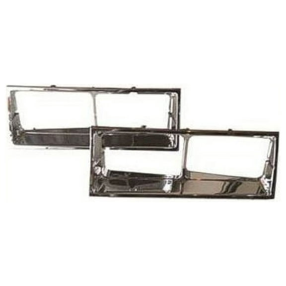 Right Passenger Side Headlight Bezel - Chrome - Compatible with 1981 - 1986 Oldsmobile Cutlass Supreme 1982 1983 1984 1985