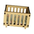 thumbnail image 4 of Cuna de bebé a escala 1:12, juguete de decoración realista para casa de muñecas, cuna de madera, 4 of 9
