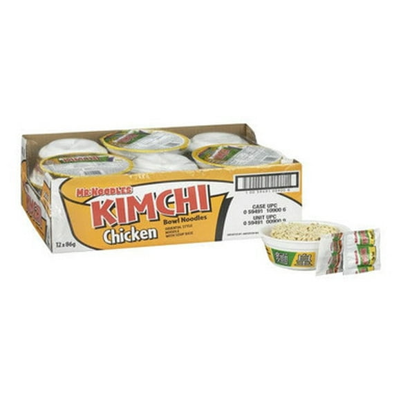Mr Noodles Soupe Poulet Kimchi 86 g (12/caisse)
