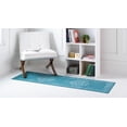 thumbnail image 3 of Rugs.com Aarhus Collection Rug – 10 Ft Runner Blue Low Rug Perfect For Hallways, Entryways, 3 of 9