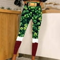 thumbnail image 2 of Women's St. Patrick's Day Leggings Shamrock Stretchy Tights Yoga Pants High Waist Workout Yoga Jogging Sports Soft Stretch Pants(Red,XL), 2 of 7