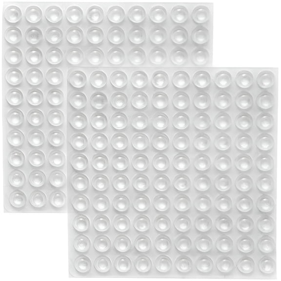 LAMIRO Tiny,Clear Dots Rubber Anti-Slip Furniture Grippers,Pads and Slider 200 Pieces