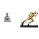 thumbnail image 1 of Estatua de mono,Estatua de Buda Mono para Interiores y Exteriores Budista,Figuras en miniatura meditando para decorar el jardín de casa.,Estatua del corredor,Estatua de corredor Escultura de, 1 of 8
