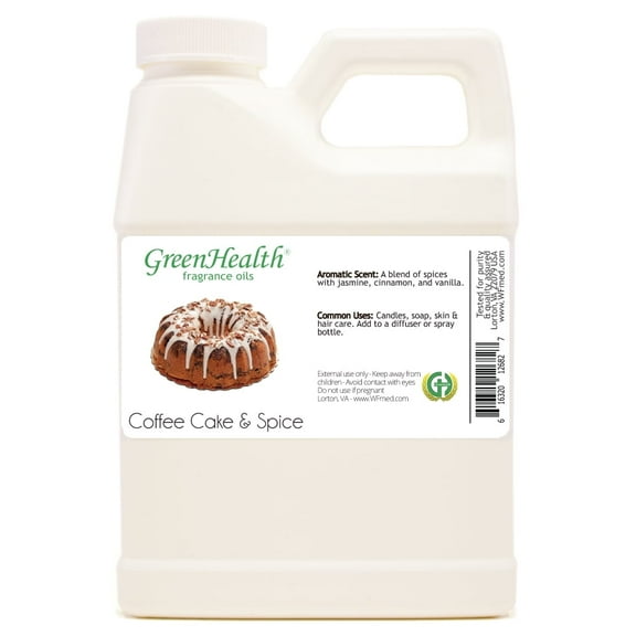 GreenHealth Coffee Cake & Spice Fragrance Oil 16 fl oz White Plastic Jug with Cap
