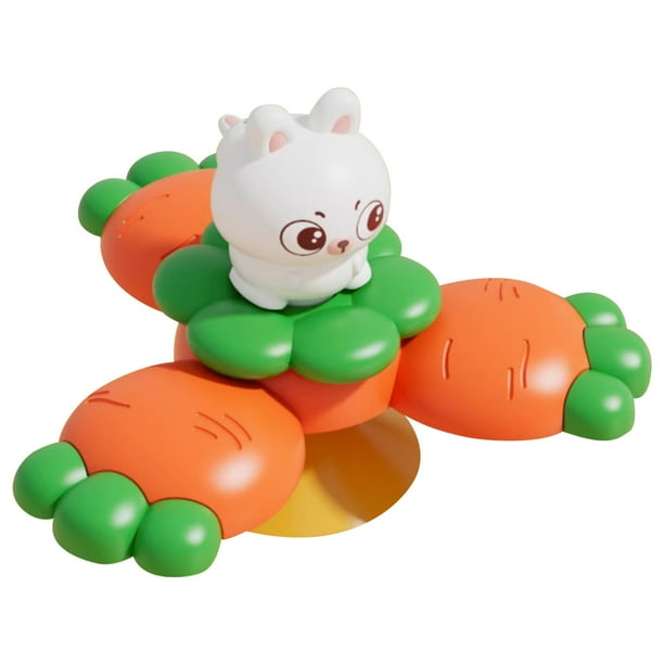 Lindo juguete giratorio con ventosa para mascotas, juguetes de baño para bebés, ventosa giratoria para mesa de comedor, molino de viento giratorio, juguete antiestrés.