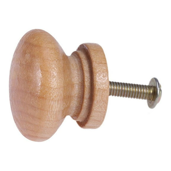 TABLZONE Wood Handle Cabinet Knob Khaki 6Pcs