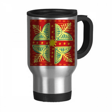 

Flowers s Mexico Totems Ancient Civilization Travel Mug Flip Lid Stainless Steel Cup Car Tumbler Thermos