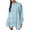 F-Blue631, variant on Women Oversized Pullover Sweatshirt Dress Long Sleeve O-Neck Patchwork Ruffle Loose Sweatshirts Solid Color Breathable Winter Autumn Tops