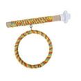 thumbnail image 2 of Runquan Parrot Swing Stand Cage Chewing Toy for Blue Crowned Conures Budgie Lovebird Yellow Orange, 2 of 8