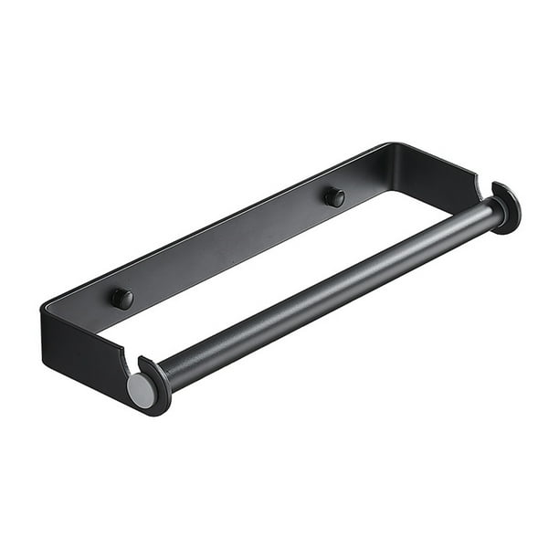 Monstrate Tenedor conveniente de la toalla del soporte de la pared del metal hecho con el amplio de aluminio multifuncional Decoración del hogar negro