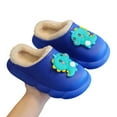 thumbnail image 5 of GJSYRH Girls Plush Slipper Cozy Winter Footwear For Girls Soft Sole Indoor Outdoor Cartoon Design Toddler Kids Clogs With Warm Comfort Blue 10-10.5 Years, 5 of 7