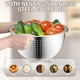 thumbnail image 4 of Juego de cuencos para mezclar DUTZUN de acero inoxidable con tapas y colador, 5 unidades, 4 of 7