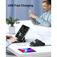 thumbnail image 3 of VHBW USB C Charger Block 25W, 4 Port Multi USB Fast Charging Station (4USB-2A2C-Black), 3 of 7