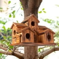 thumbnail image 3 of VASGOR Bird Houses for Outside,Outdoor 5 Hole Bird House Room for 5 Bird Families Bluebird Finch Cardinals Hanging Birdhouse for Garden, 3 of 9