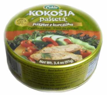 Chicken Pate, Kokosja (Cekin) 3.4 oz (97g) by