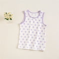 thumbnail image 2 of CHEEREAM 3-11 Years Toddler Baby Girls Floral Print Tank Tops T-Shirts Undershirts Cotton Summer Sleeveless Vest, 2 of 3