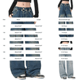 thumbnail image 4 of Coerni Girl's Elastic Waist Jean Cargo Pants Baggy Wide Leg Flap Pocket Denim Pants Girls Barrel Leg Jeans for Kids Softball Clothes, 4 of 9
