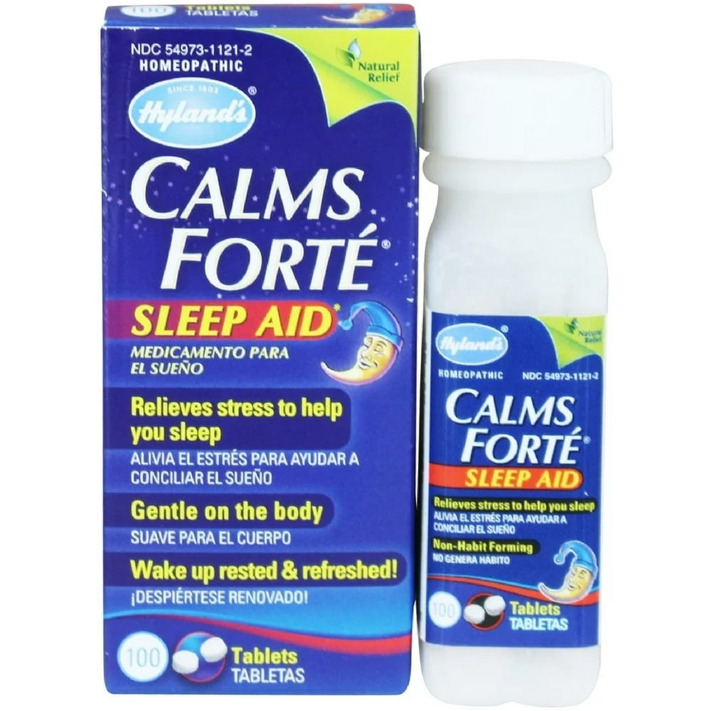 6 Pack Hyland's Calms Forte Sleep Aid Tablets 100 ea